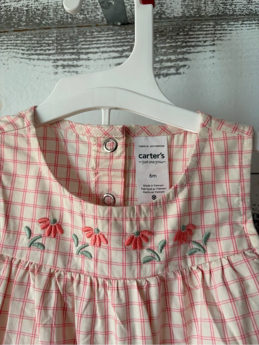 Carter's Pink Gingham Two-Piece Top and Bloomer Set